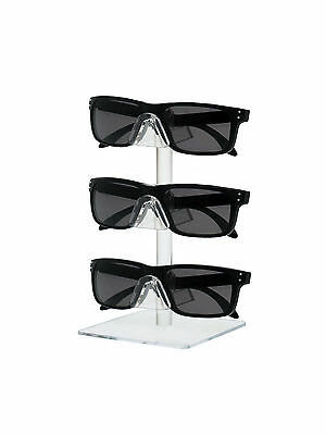 3 Tier Sunglasses Eyeglasses Organizer Display Stand Square Base Acrylic Qty 12