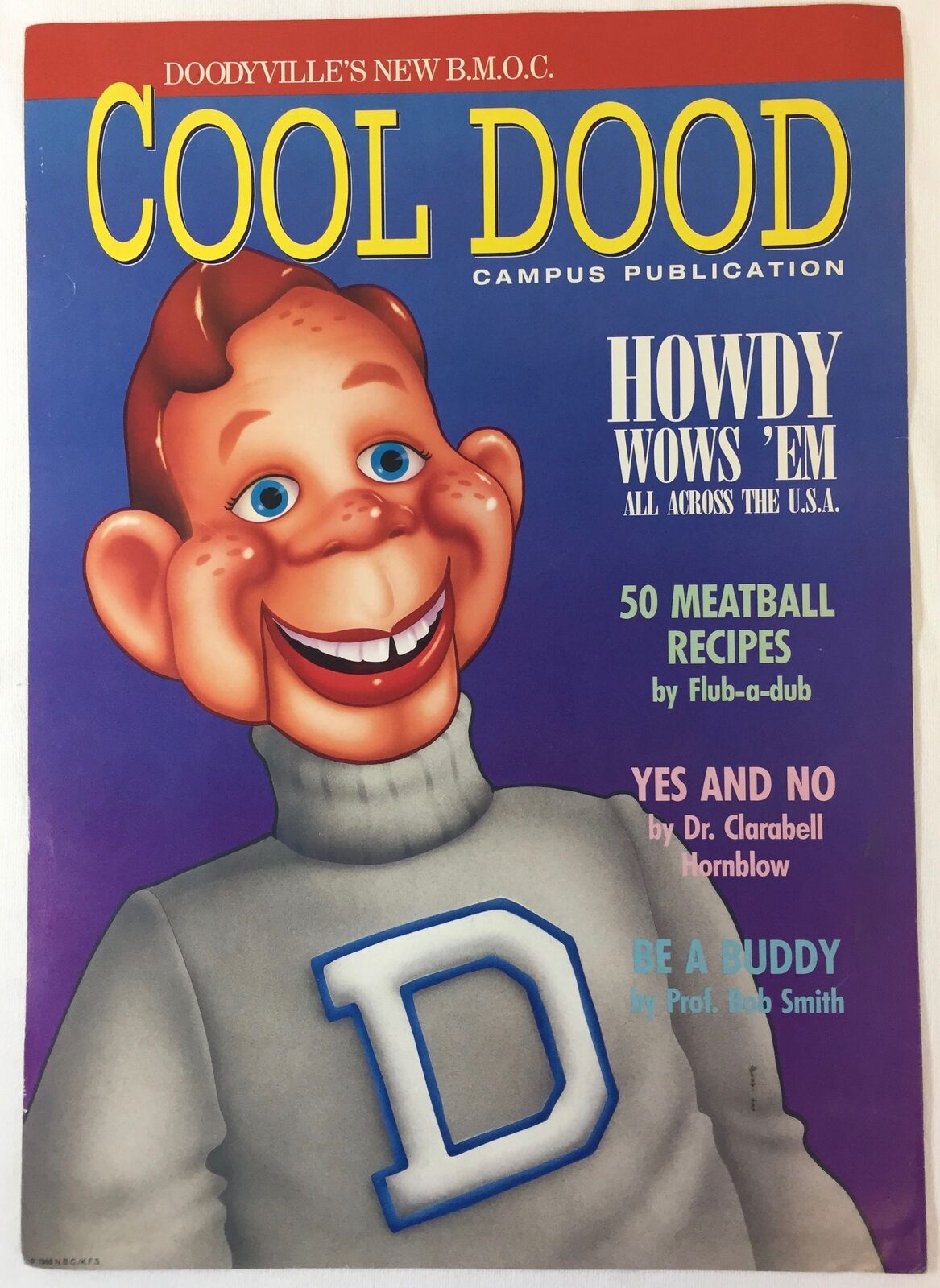 1988 Howdy Doody Cool Dood Poster ~ 13.5x19