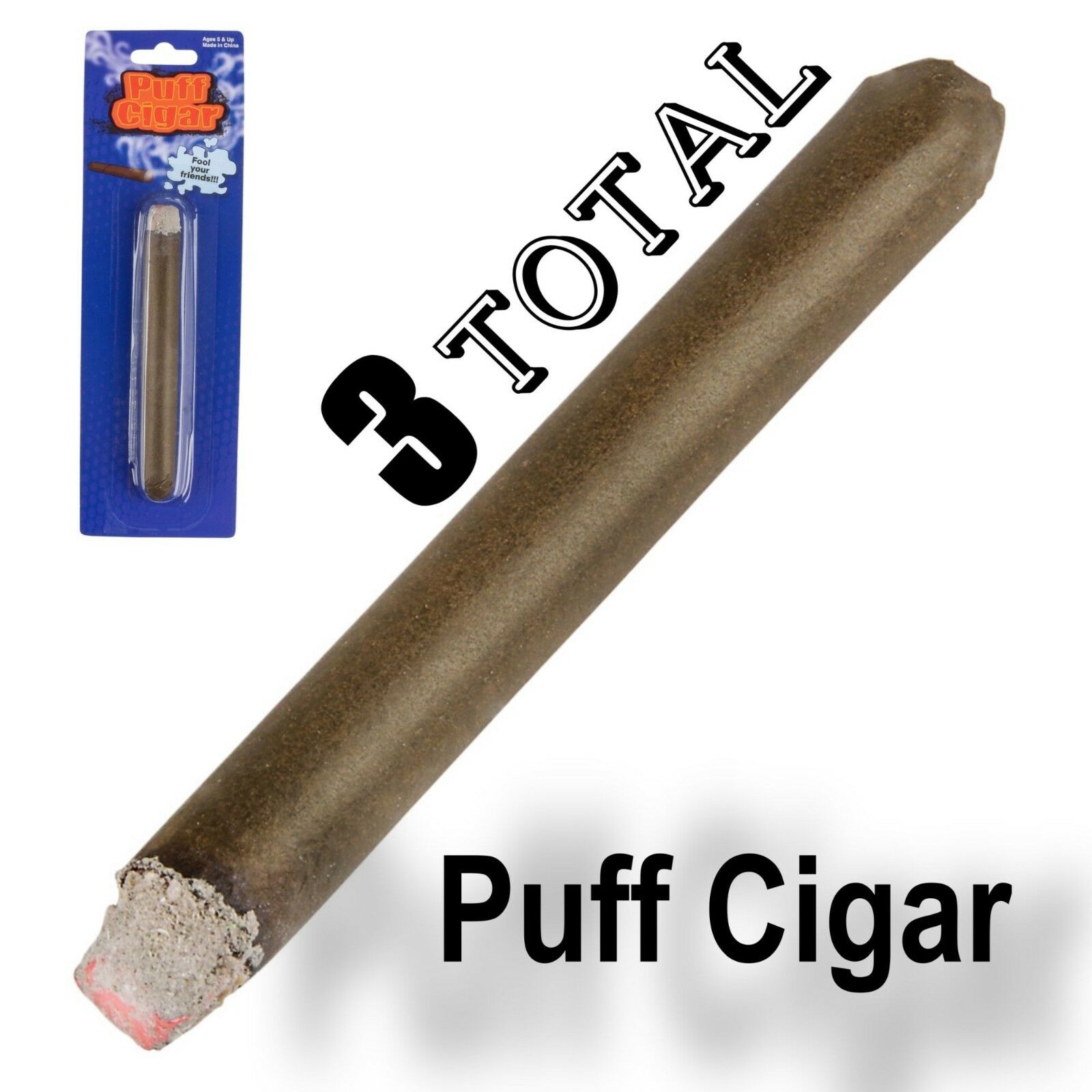 3 Fake Puff Cigar Smoke Powder Magic Trick Joke Gag Prop Smoking Prank Toy