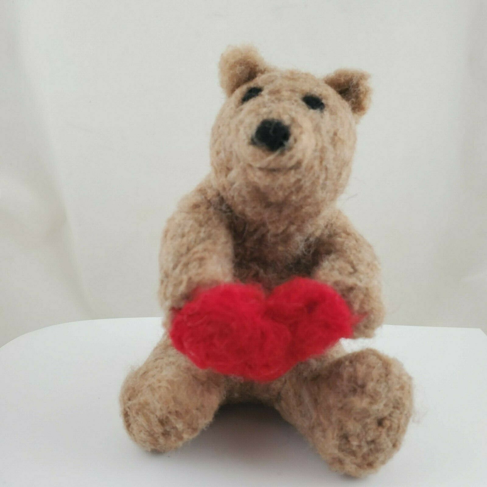Needle Felted Love Bear, Handmade For Valentine’s Day!