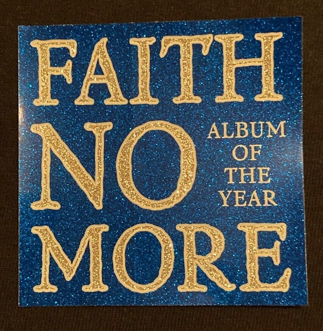 FAITH NO MORE Sticker 1997 Original Vintage Glittery Decal Album of the Year LP