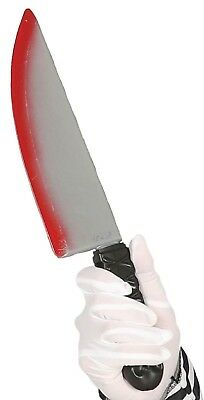 Ladies Mens Bloodied Knife Toy Weapon Halloween Fancy Dress Costume Accessory