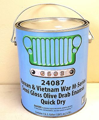 Military Vehicles Equipment 1950-75 M-series Olive Drab 24087 Paint 1gal Us Made