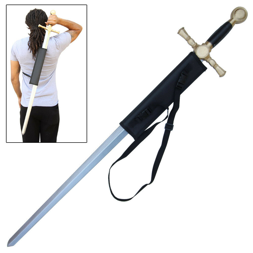 Crusader Knights Traditional Masonic Tiler Foam Sword Plus Back Sheath Combo Set