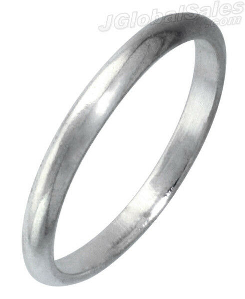 Genuine 925 Sterling Silver 2mm Plain Wedding Band Ring Sz 2 3 4 5 6 7 8 9 10-13