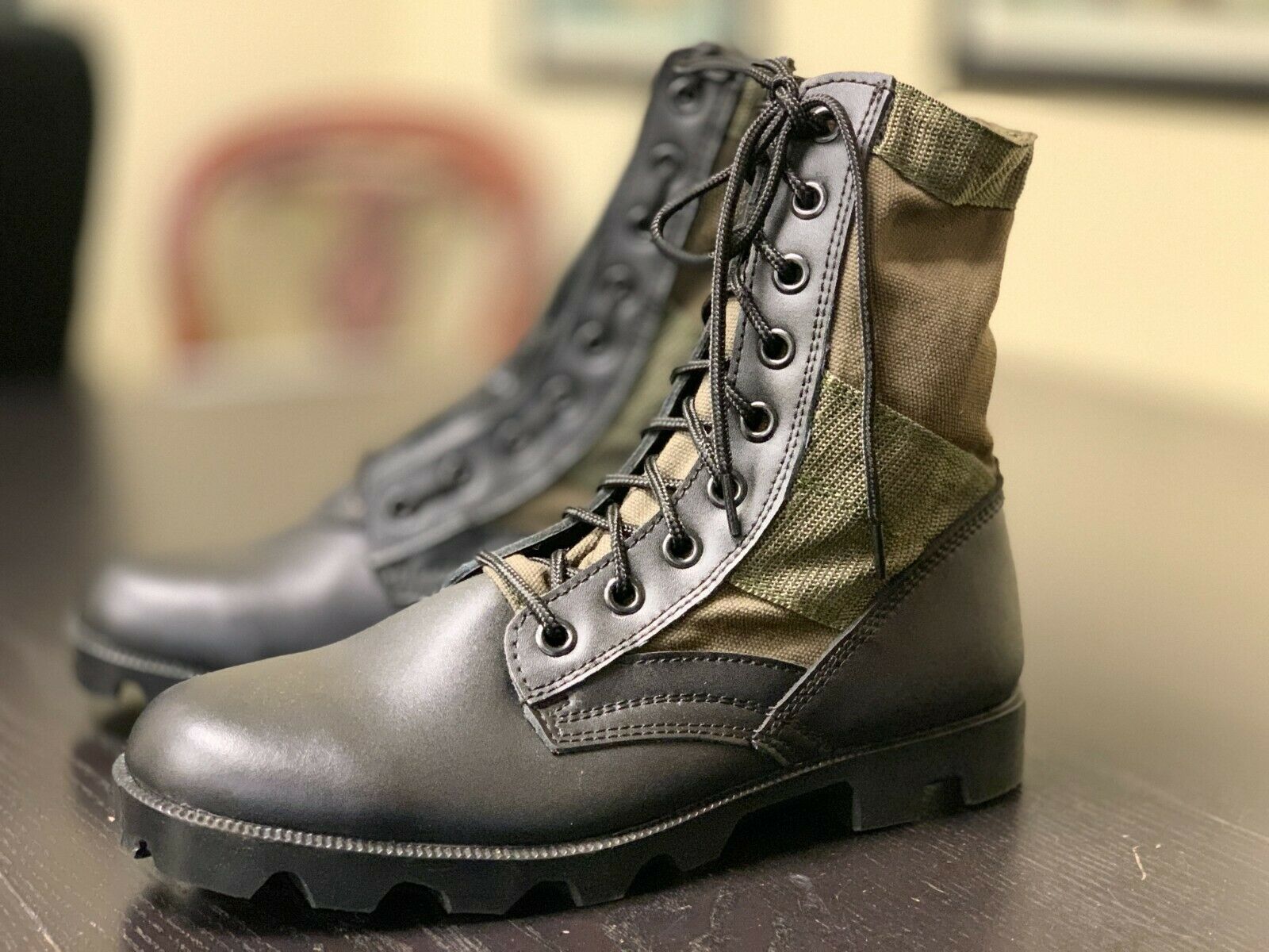 Us Army Vietnam Era Style - Reproduction , New Make "jungle Boots" - Sz 9r.
