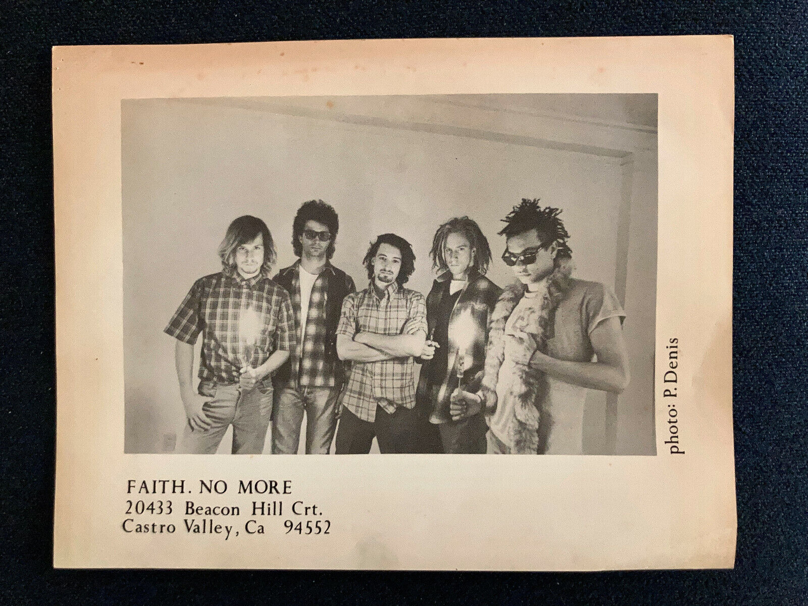 FAITH NO MORE Promo Photo VERY EARLY 1980s We Care A Lot FNM Mike Patton