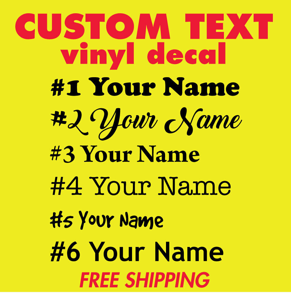 Custom NAME Personalized VINYL DECAL Lettering Window yeti cup laptop Sticker