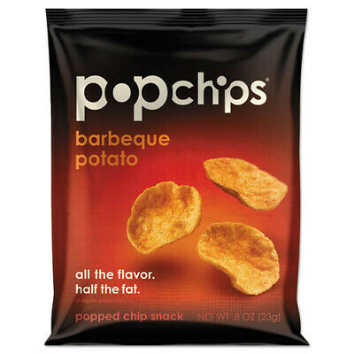 popchips 72200 24/CT 8 oz. BBQ Flavor Potato Chips Bag New