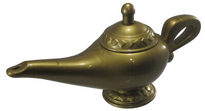 Gold Genie Lamp Aladdin Plastic Costume Accessory Magical Prince Prop Decoration