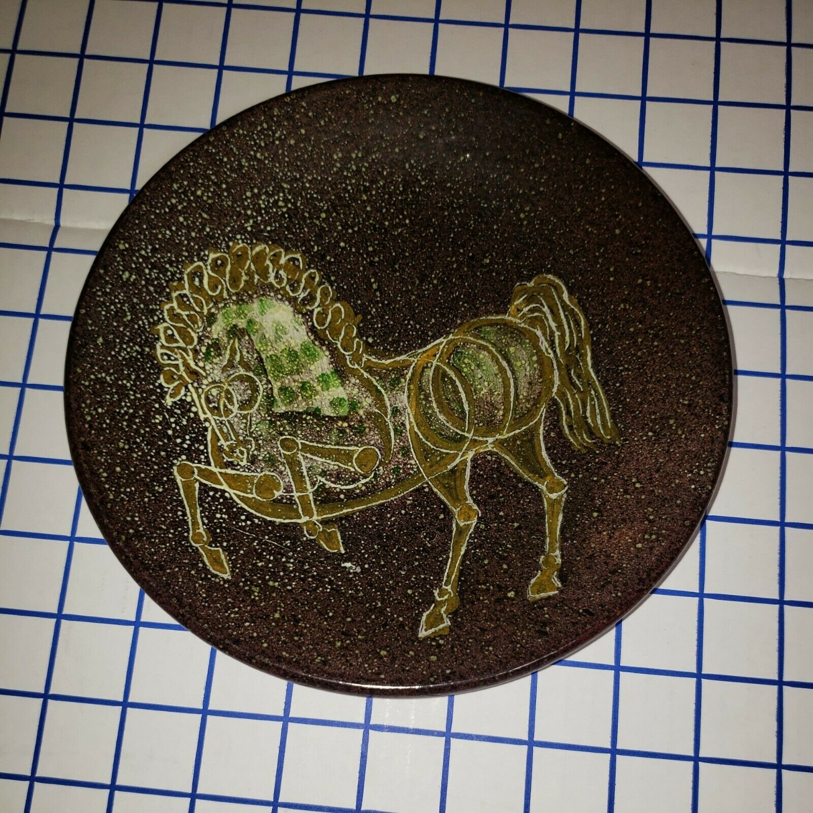 Alfaraz Pottery Stallion Plate, Spain