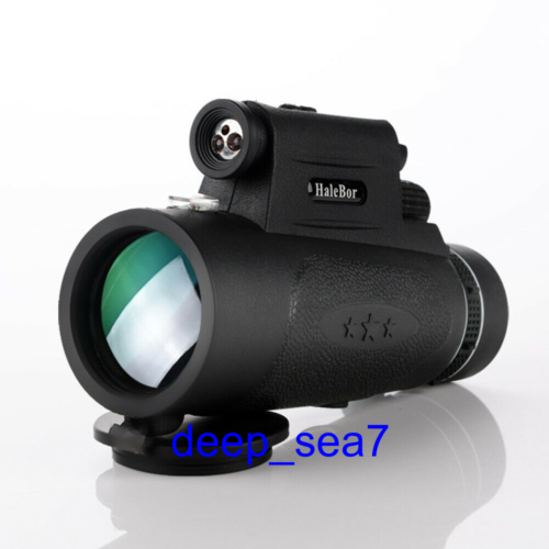 100X90 Portable  Monocular Telescope  Black LED+Simple phone Clip +Tripod