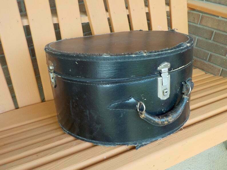 Antique Hat Box, Vintage Storage Chest, Antique Luggage, Vintage Chest Victorian