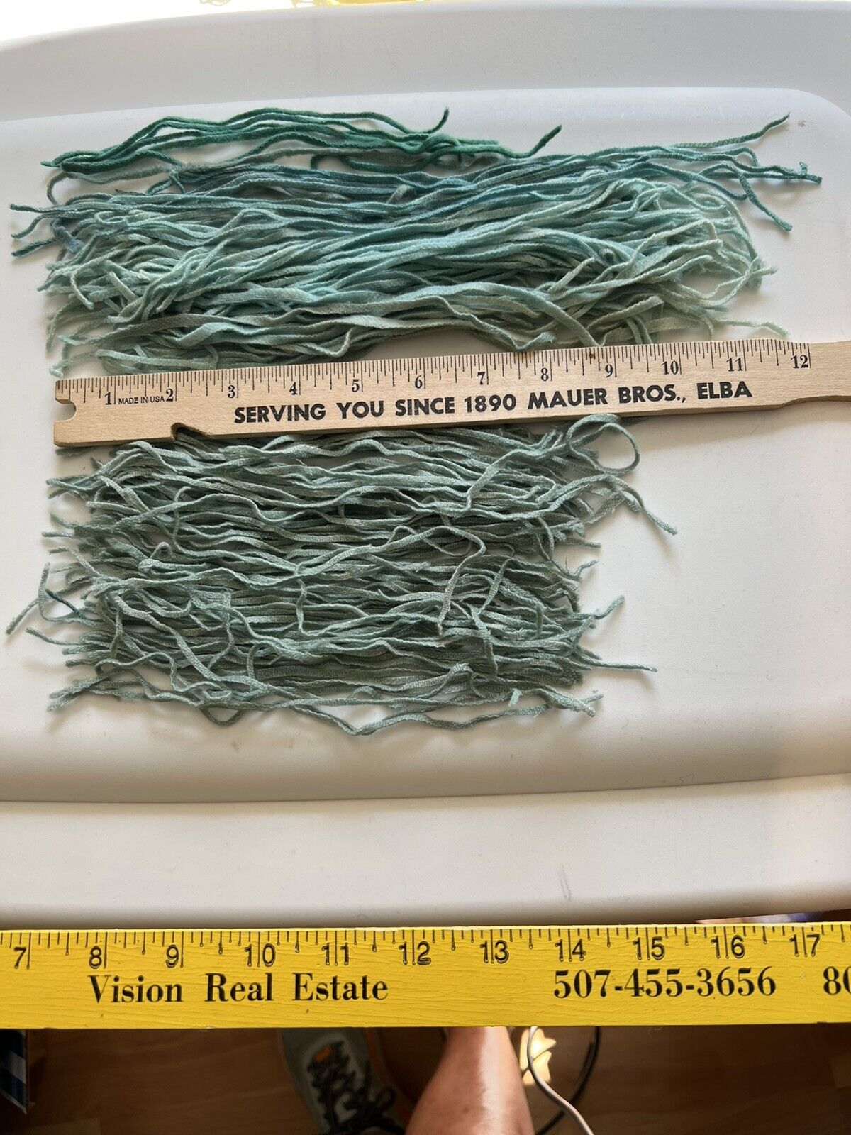 Rug Hooking Aqua Dyed Pre-cut Stips 8"-12" Long